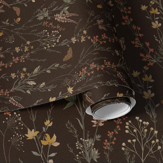 Earthy Wildflower Wallpaper