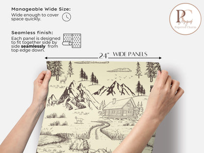 Rustic Woodland Toile Wallpaper