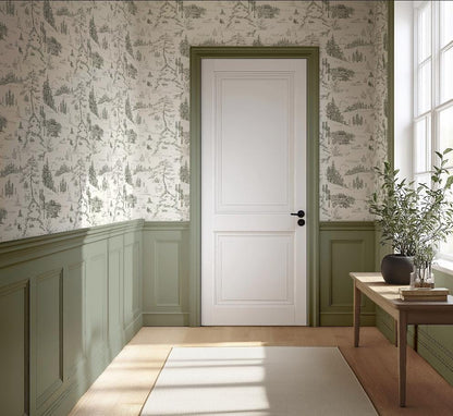 Dog Woodland Toile Wallpaper
