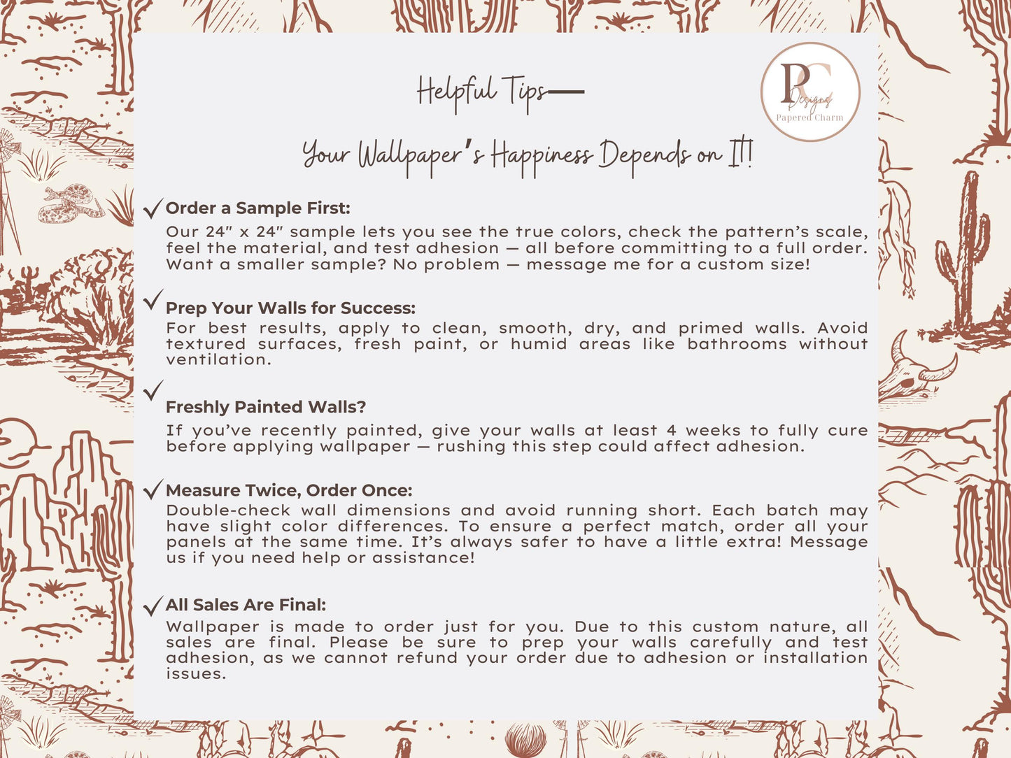 Western Toile Wallpaper