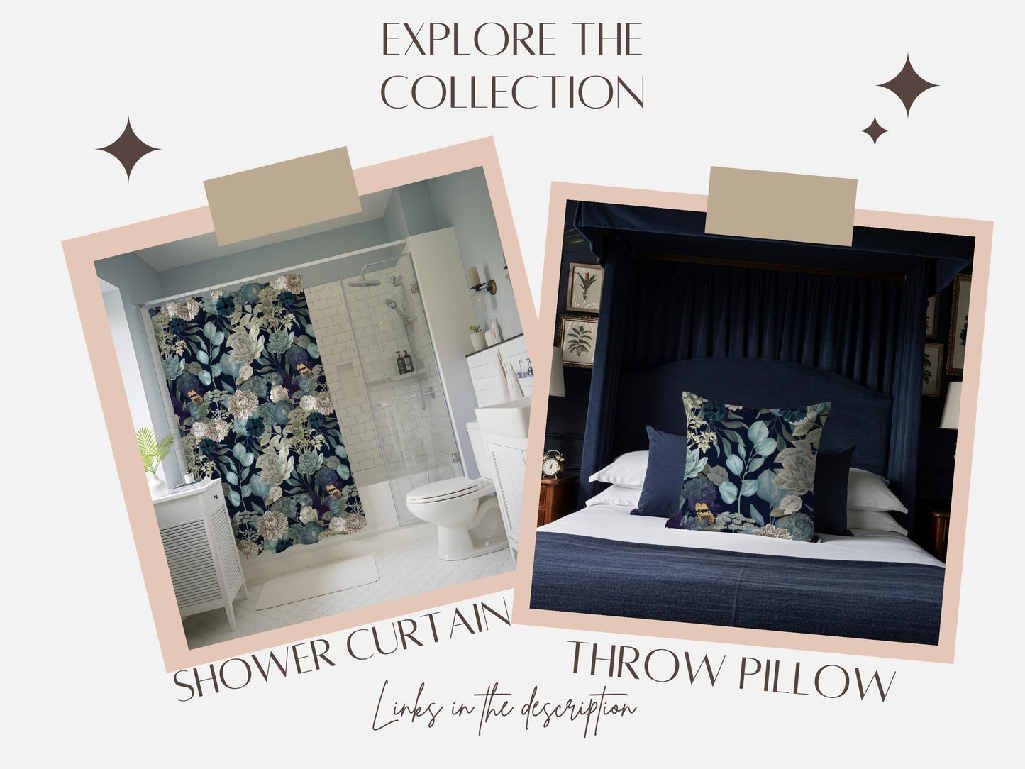 Elegant Blue Floral Wallpaper