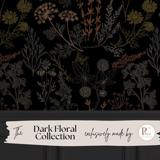 Black Floral Wallpaper