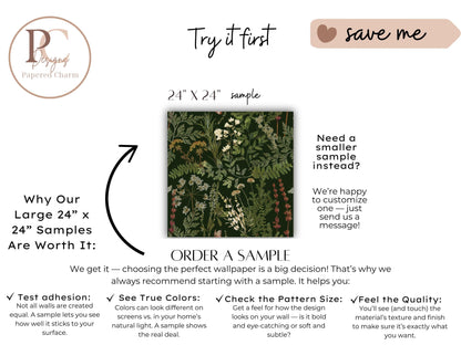 Mossy Green Botanical Fern Wallpaper