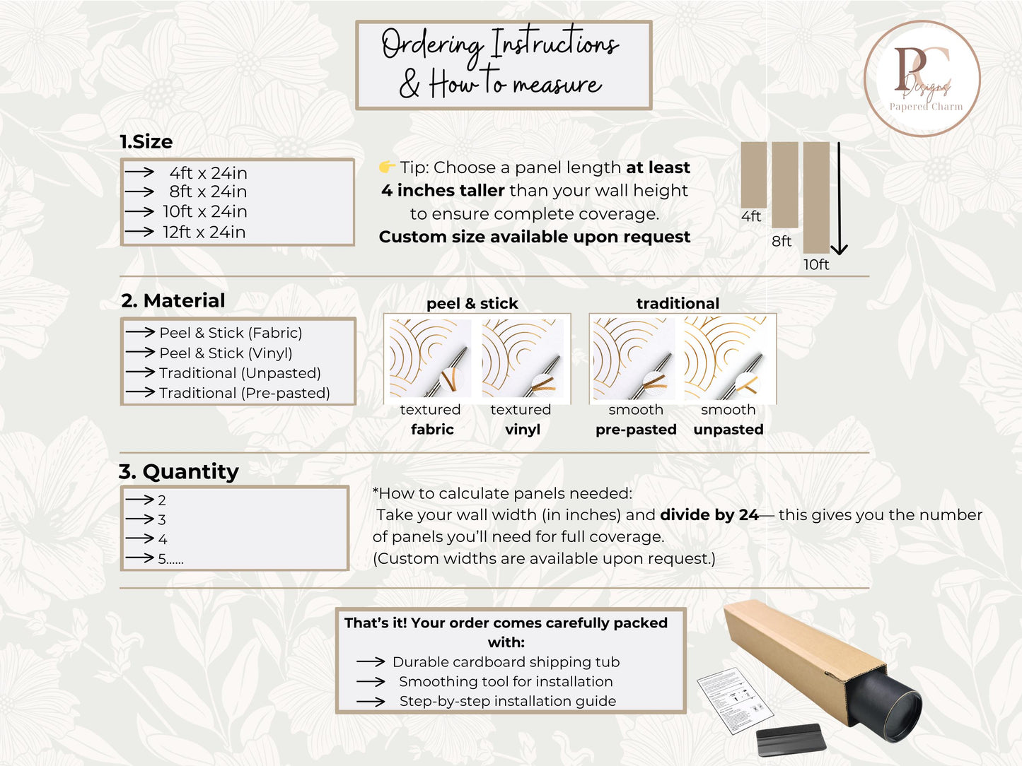 Sage Green Floral Wallpaper