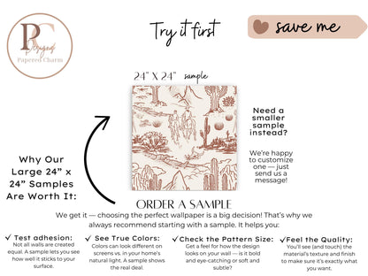 Western Toile Wallpaper