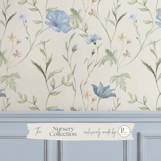 Blue Floral Wallpaper