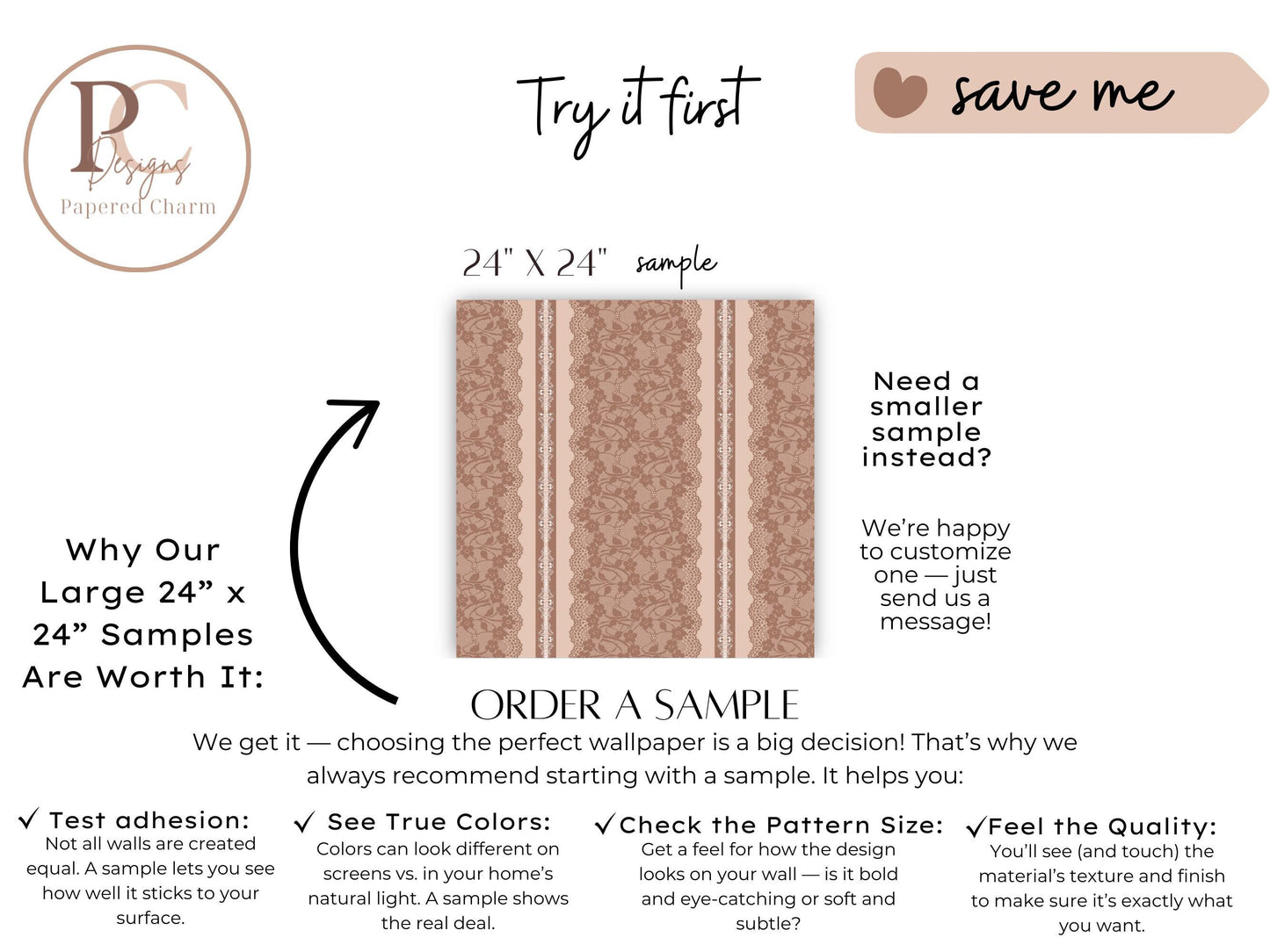 Dusty Rose Lace Stripe Wallpaper