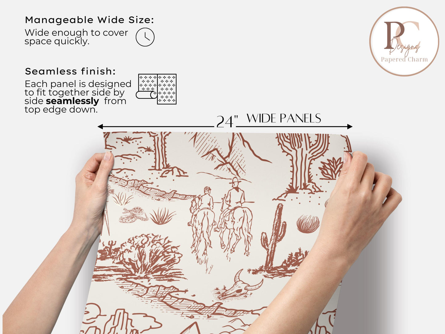 Western Toile Wallpaper