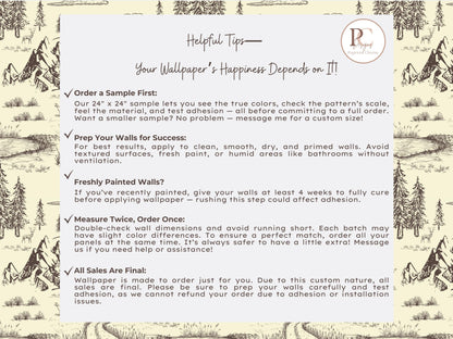 Rustic Woodland Toile Wallpaper