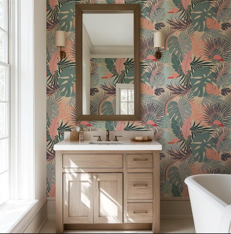 Flamingo Retro Palms