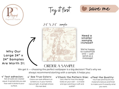 Western Terracotta Toile Wallpaper