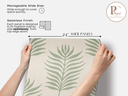 Boho Tropical Leaf Wallpaper
