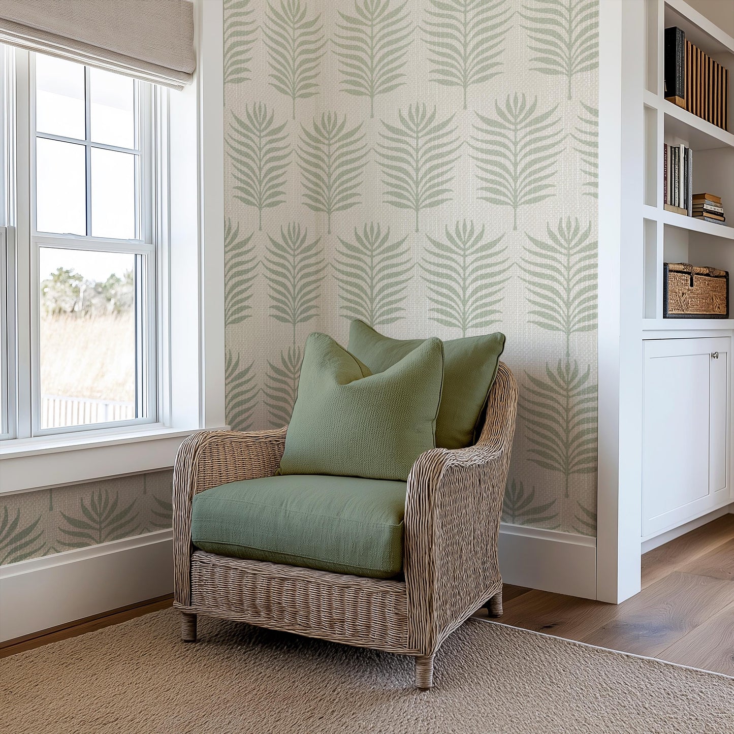 Boho Tropical Leaf Wallpaper