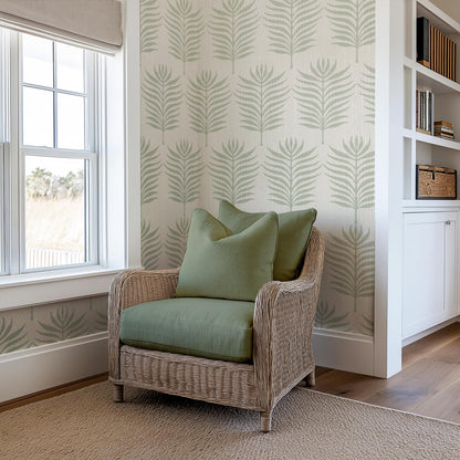 Boho Tropical Leaf Wallpaper