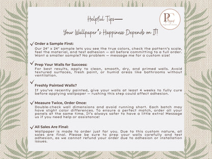 Boho Tropical Leaf Wallpaper