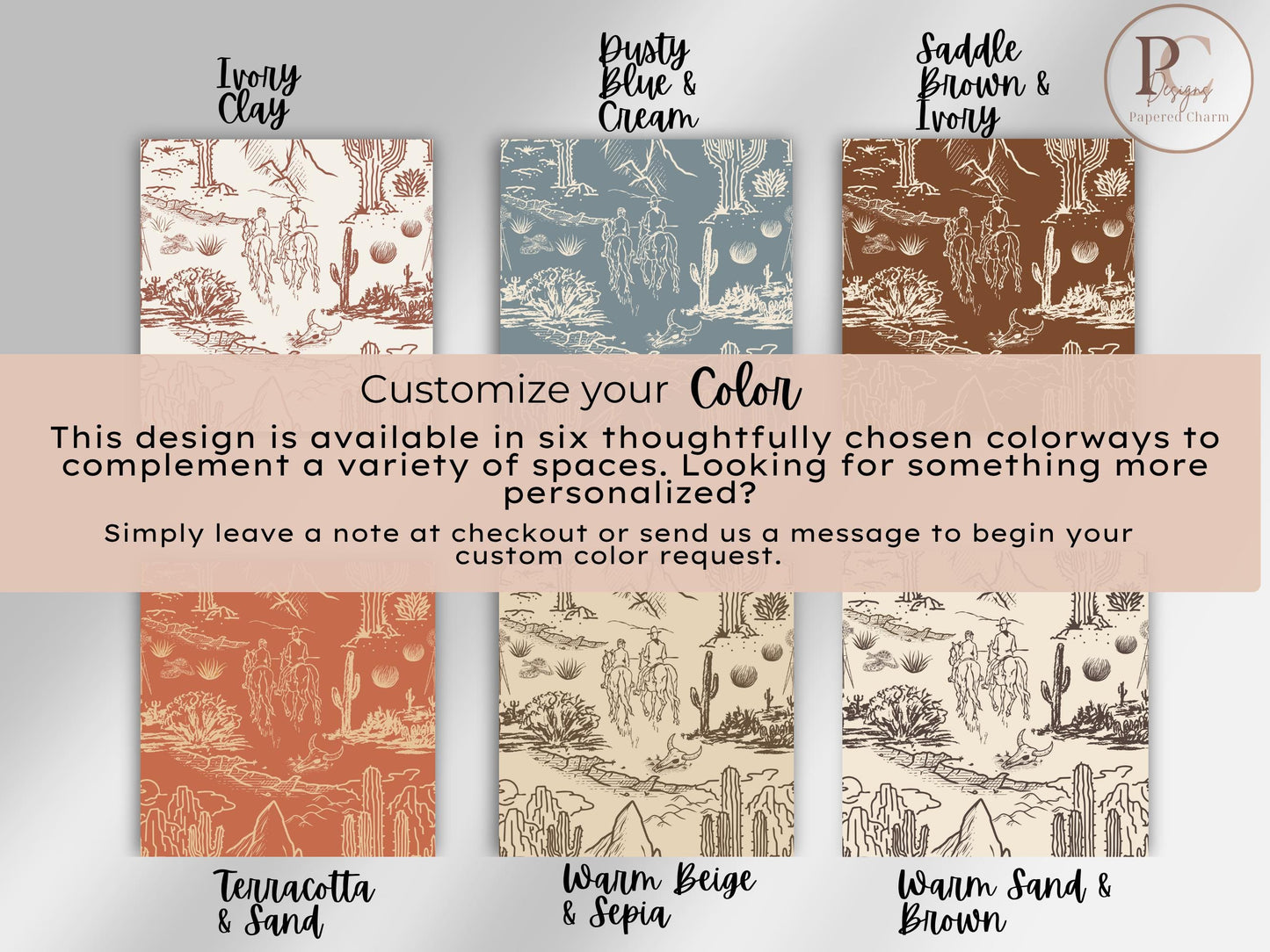 Western Toile Wallpaper