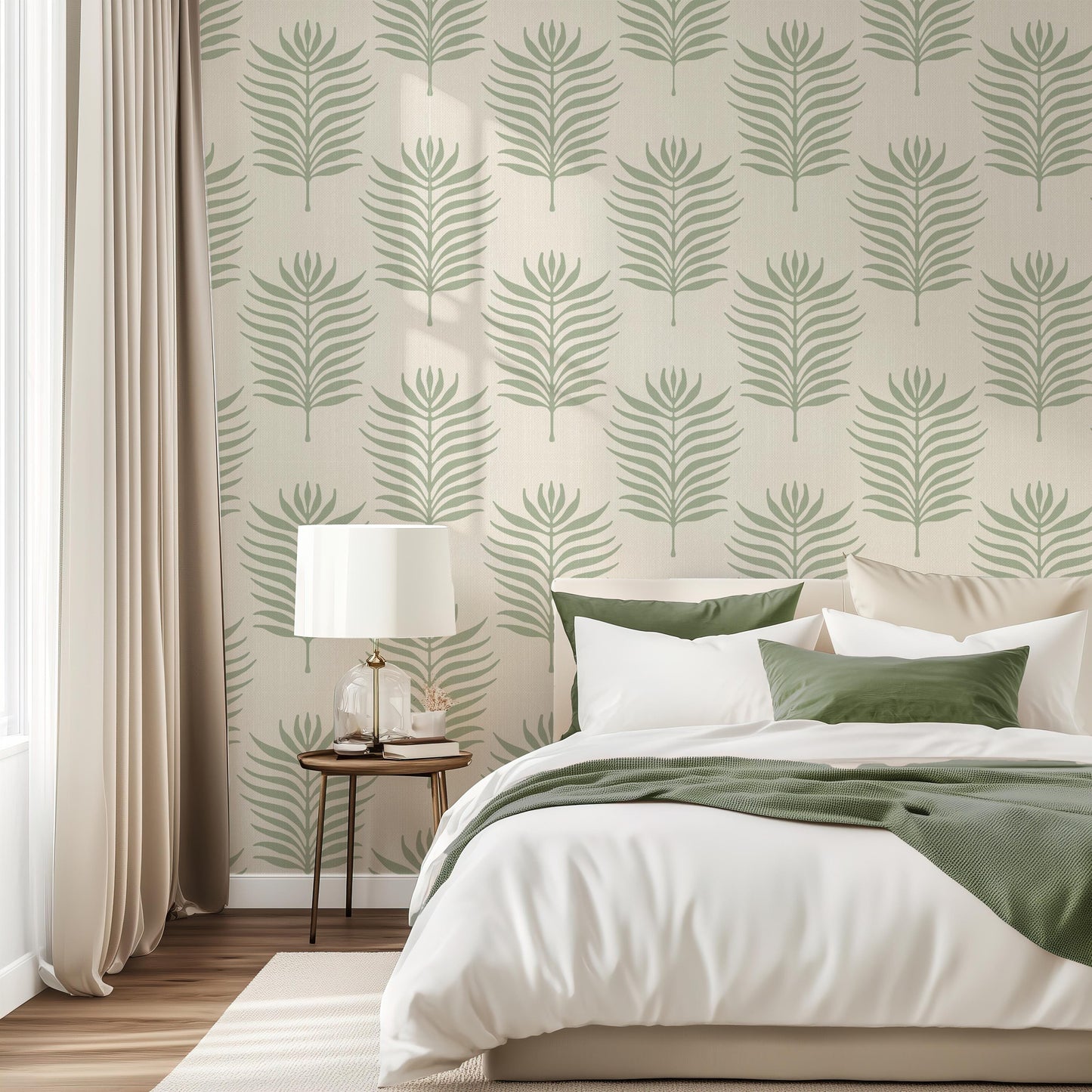 Boho Tropical Leaf Wallpaper