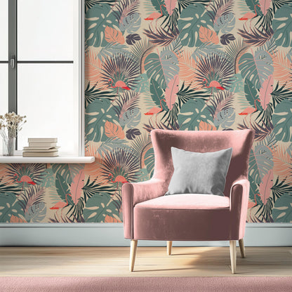Flamingo Retro Palms