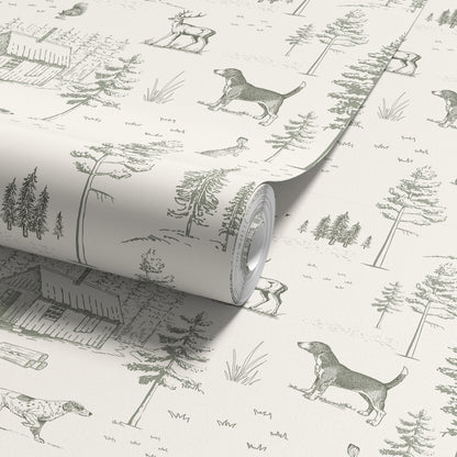 Dog Toile Wallpaper
