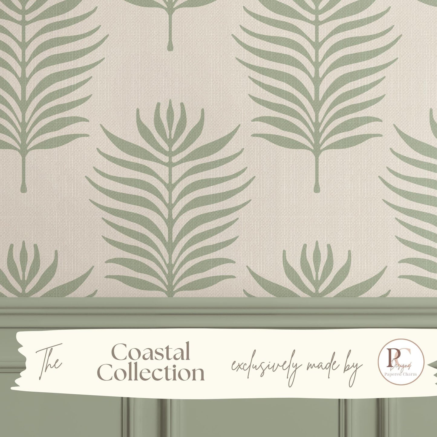 Boho Tropical Leaf Wallpaper