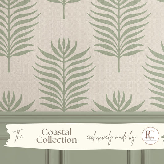 Boho Tropical Leaf Wallpaper