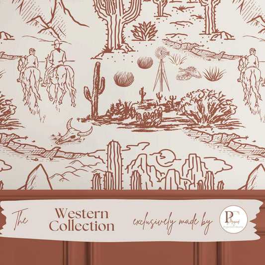 Western Toile Wallpaper