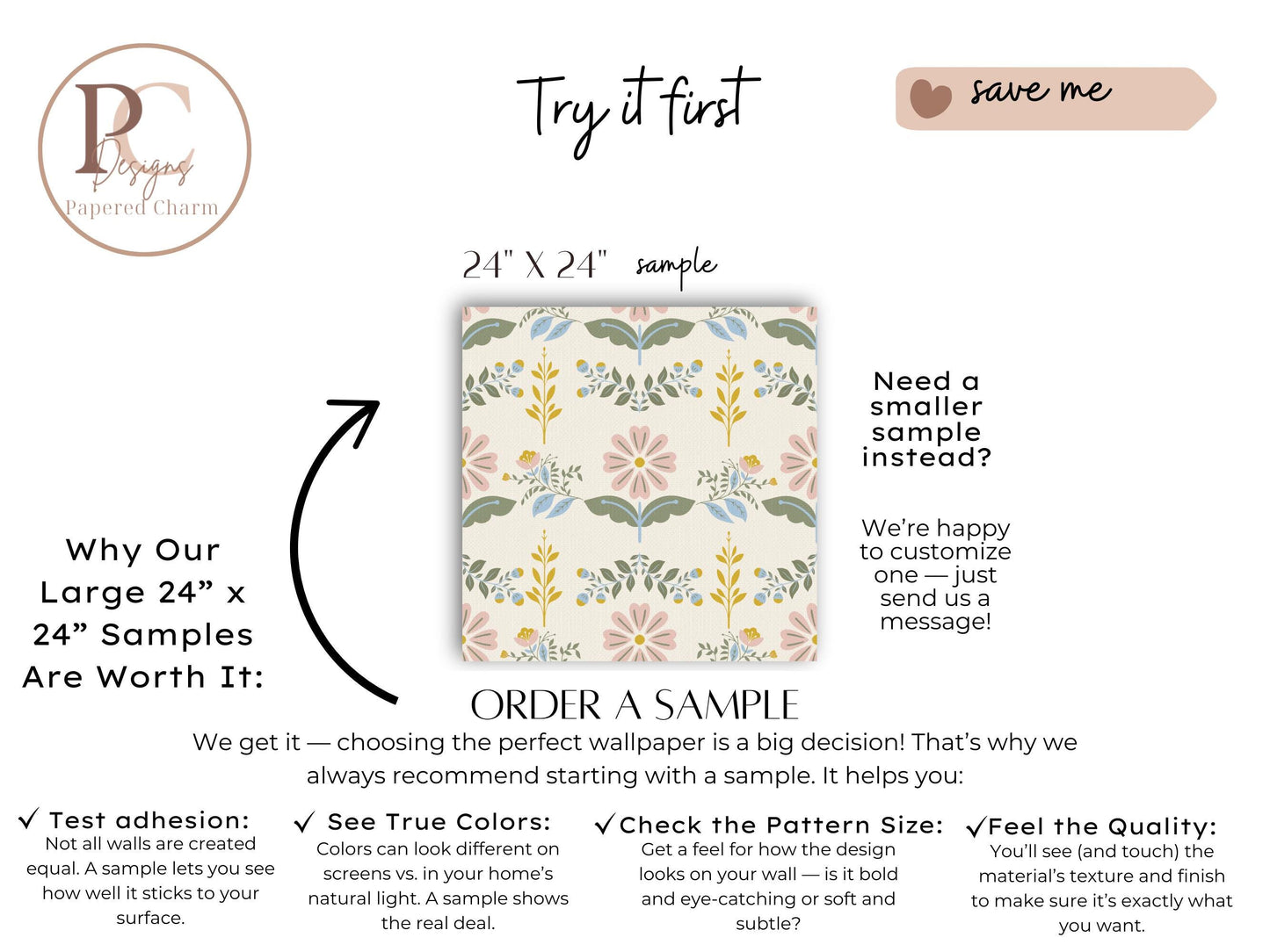 Boho Folk Floral Wallpaper