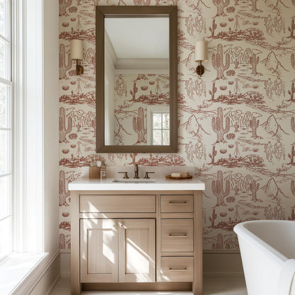Western Toile Wallpaper